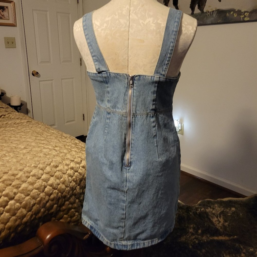 Asos Denim Overall Skirt - Picture 3 of 4